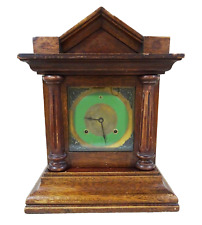 RARE Antique c. 1882 Bomelstein Jewelers Brooklyn NYC Chiming Oak Mantel Clock picture