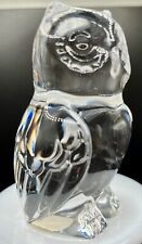 Vintage Owl Figurine Paperweight Lead Crystal Princess House Germany With Sticke picture