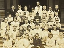 2R Photograph Group Class School Teacher Kids Boys Girls 1910-20's RPPC Postcard picture