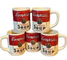 Vintage 1970s Campbell's Tomato Soup Coffee / Soup Cups Set of 5 Mugs picture