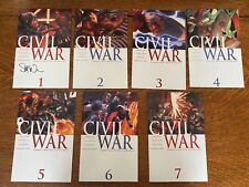 Marvel Comics Civil War #1 -7 (#1 Signed by Steve NcNiven) + What If Civil War 1 picture