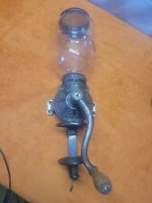 R•Vintage Antique Arcade Crystal Wall Mount Coffee Bean Grinder, Great Condition picture