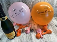 VEUVE CLICQUOT BALLOONS x10 Mixed 5 Pink 5 Orange Party Luxury Champagne Shower picture