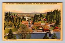 Portland OR-Oregon, City Park Canyon Road, Antique, Vintage Souvenir Postcard picture