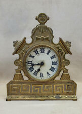 Highly Unusual c. 1880 American Aesthetic Mvt. Cast Gilt-Brass Large Alarm Clock picture