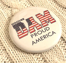 Hoover Dam Proud America Nevada Pin Souvenir Circular 2 1/4” picture