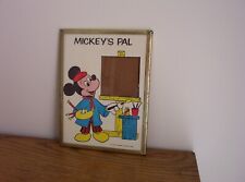 Vintage Disney Mickey's Pal Picture Frame M Mouse Brytone Mechanical Mirror NY picture