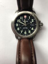 Vintage Wenger Swiss Military Men's Quartz Watch Model 259.0405  &  Army Knife picture
