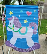 It's A Boy Announcement 2 Sided Flag Banner 44