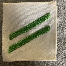 U.S. Navy USN Airman Apprentice AN E2 White Cotton Twill/green Rank Rating Patch picture