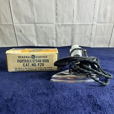 Vintage General Electric Portable Steam Iron With  Original Box CAT #F29 U.S.A ✅ picture