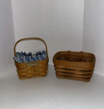 LOT OF 2 VINTAGE LONGABERGER SMALL BASKETS,1998 & 1993 picture