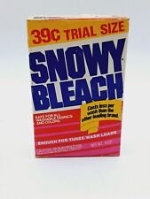 Vintage 1981 Snowy Bleach Trial Size Laundry Detergent Unopened Full  Box  picture