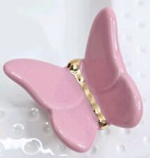 Nora Fleming Mini Pink with Gold Butterfly Retired RARE Hard to Find A181 picture
