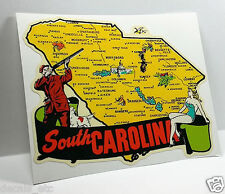 South Carolina Vintage Style Travel Decal, Vinyl Sticker, luggage label picture