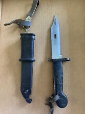 SOVIET BAYONET KNIFE WITH SCABBARD AND FROG. ORIGINAL CIRCA 1980'S. picture