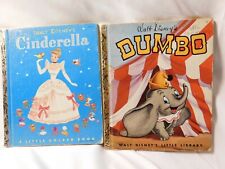 WALT DISNEY DUMBO 1947 and CINDERELLA 1950 Hard Cover Books picture