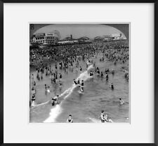 1926 Photo Bathers at Coney Island, New York's Most Popular Beach Resort Crowded picture