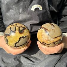 3.74LBNatural Dragon Septarian Geodetic Quartz Ball Therapy 1700g picture