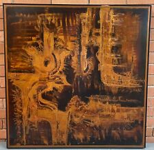 Large Vintage Metallic Design Studios Abstract Copper Art Wall Hanging MCM Rohne picture