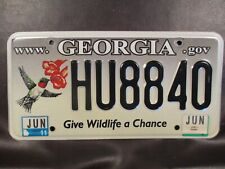 GEORGIA LICENSE PLATE GIVE WILDLIFE A CHANCE 'HU8840' picture