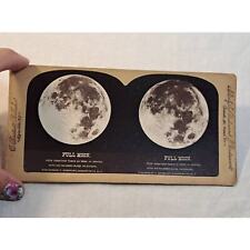 Antique 1800s Stereoscope Stereoview Picture Card Draper Full Moon Image  picture