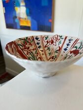 Takumi Kuroiwa Studio Art Pottery Tea Bowl Japanese over Glaze Enamel picture