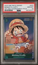 One PieceMonkey D. Luffy P-037 1st Anniversary Tournament Promo PSA 10 picture