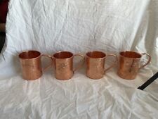 Four Vintage Paykoc Solid Copper Moscow Mule Mugs Made In Turkey 🤩 picture