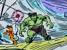 Original 1985 Incredible Hulk 309 color guide Marvel Production art splash page picture
