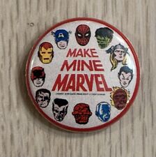 1964 MMMS MAKE MINE MARVEL MEMBERSHIP PIN BUTTON NM 1 INCH REPRO picture