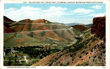 Castle Rock Golden Colorado Lookout Mountain Clear Creek Caon Denver Po Postcard picture