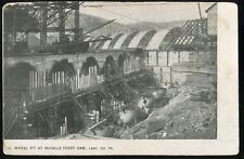 McCalls Ferry Dam Lancaster County PA 2 Wheel Pit & Construction Views 1907 Nice picture