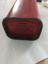 Vintage Pennsylvania Railroad System First Aid Kit  Tin Can Without Contents picture