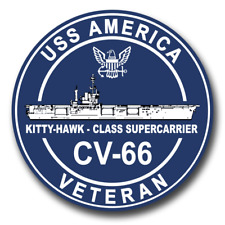 USS America CV-66 Veteran Decal Officially Licensed US Navy picture