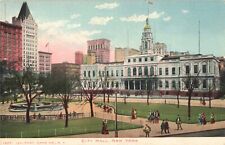 City Hall NY New York Park Fountain People Action 1901 Postcard B403 picture