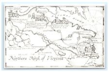 Map of the Northern Neck of Virginia Charles Overly Postcard VA Potomac F6 picture