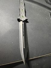 HERETIC NEPHILIM DOUBLE EDGE FIXED BLADE - BATTLEWORN WITH CARBON FIBER SCALES picture