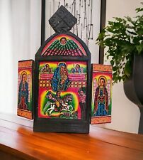 Ethiopian Wooden Icon Hand Painted African Art Christian Ethnic Orthodox  picture