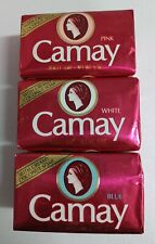 6 Vintage Camay Soap 5 oz. Bars Lot, 3 Assorted Colors Props *New Old Stock 1983 picture