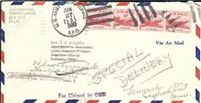 APO 500 to Boston, Ma 1951 Airmail Special Delivery fwd to Conn. (m5495) picture