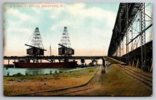 US Coaling Station Ship Train Track Bradford RI C1910 DB Postcard M1 picture