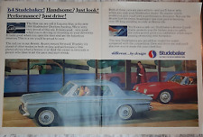 1964 Studebaker Vintage Print Ad Daytona Hardtop Laguna Blue Avanti Red Luxury picture