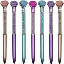 12 Pcs Retractable Diamond Crystal Bling Pens Gem Ball Point Pens for Students picture