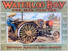 Waterloo Boy One Man Tractor, Waterloo Iowa New Metal Sign: 12x16