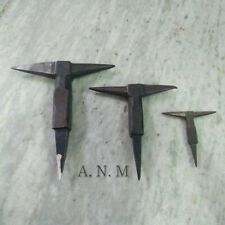 Set of 3 Antique Iron Anvil Collectible Blacksmith Tool useful picture