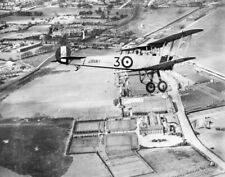 An Avro Lynx flying over Hendon Country Club, 1929 England OLD PHOTO picture