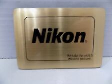 Nikon Photo Holder Wallet Size Metal Cover Promo Item Vintage 70s NOS HTF RARE picture