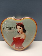 NEW Limited edition ALTOIDS heart tin SINDY valentines PIN UP devil horns GIRL picture