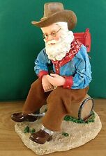 Clothtique POSSIBLE DREAMS  Santa COWBOY Country Western With Mail 2003 picture